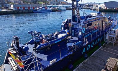 Imagen de la semirrígida embarcada sobre la patrullera Halcón, con base en Vigo © Vanguard Marine Imagen de la semirrígida embarcada sobre la patrullera Halcón, con base en Vigo © Vanguard Marine