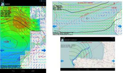 El programa SailGrib para Android mejora sus prestaciones