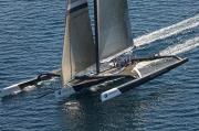 El trimaran de BMW Oracle Racing