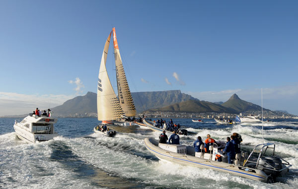 Ericsson 4 entrando en Ciudad del Cabo