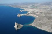 Vista Aérea de las ensenadas de Aguilas desde el N