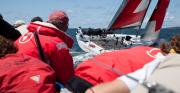 Fotos a bordo del Bribón durante la regata de entrenamiento del Circuito MedCup en Cascais