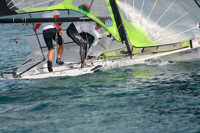 4ª Jornada Poco viento solo compiten los 49er 4ª Jornada Poco viento solo compiten los 49er