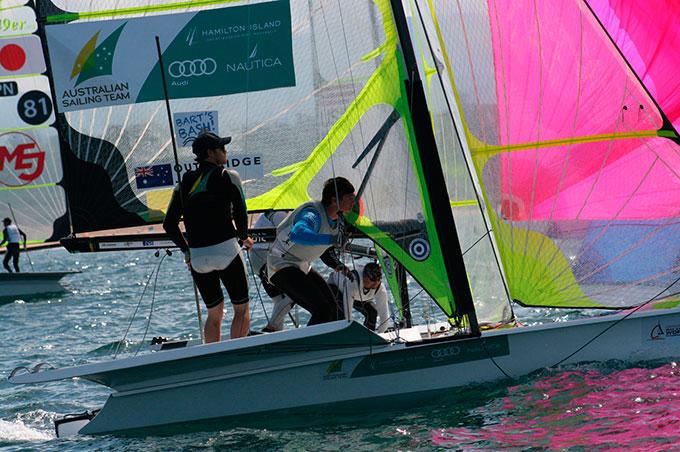 4ª Jornada Poco viento solo compiten los 49er 4ª Jornada Poco viento solo compiten los 49er