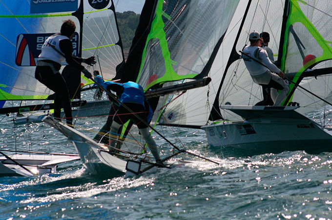 4ª Jornada Poco viento solo compiten los 49er 4ª Jornada Poco viento solo compiten los 49er