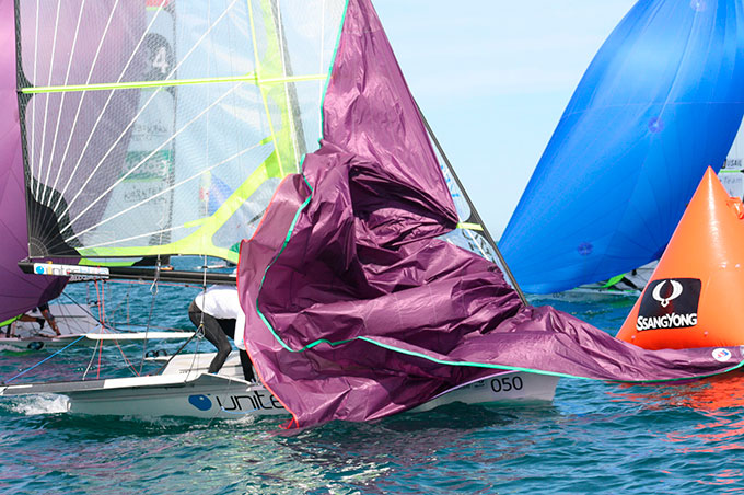 4ª Jornada Poco viento solo compiten los 49er 4ª Jornada Poco viento solo compiten los 49er
