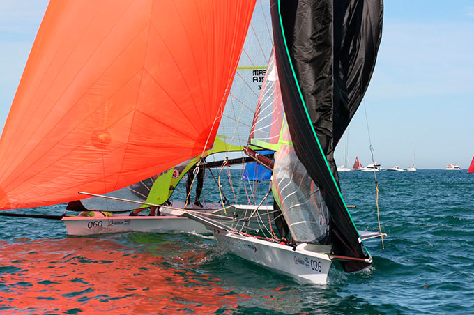 4ª Jornada Poco viento solo compiten los 49er 4ª Jornada Poco viento solo compiten los 49er