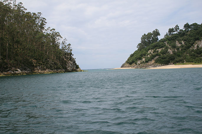 La barra de Tina Mayor desde el fondeadero La barra de Tina Mayor desde el fondeadero