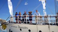 El buque-escuela Cervantes Saavedra y la Fundación Oceanogràfic presentan la II Travesía Planeta Azul