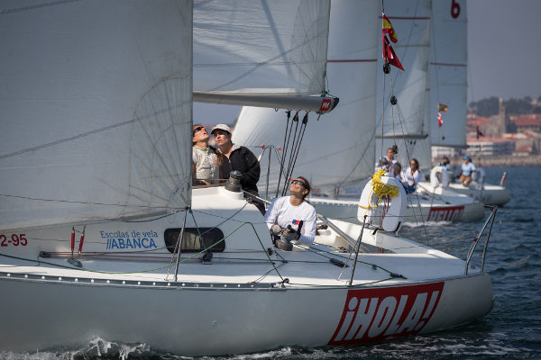 La competición de la ¡HOLA! Ladies Cup se desarolló en la bahía de Baiona  - Foto Lalo R. Villar