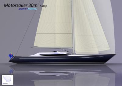 Monty North crea un sloop de 31 metros con flybridge Monty North crea un sloop de 31 metros con flybridge
