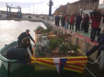 El CN Oropesa elabora un Belén flotante marino para celebrar la Navidad del 2009