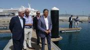 En la foto Plata y Gómez-Raggio. acompañados por el presidente de Sando En la foto Plata y Gómez-Raggio. acompañados por el presidente de Sando