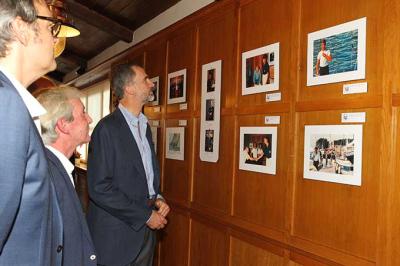 Su Majestad el Rey inaugura en Baiona la exposición del 50 aniversario del Monte Real Club de Yates Su Majestad el Rey inaugura en Baiona la exposición del 50 aniversario del Monte Real Club de Yates