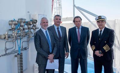 Balearia y Gas Natural Fenosa inauguran el primer motor de GNL en un buque de pasajeros en España