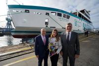  Baleària bota y bautiza en Vigo el Cap de Barbaria, su nuevo ferry híbrido diésel-eléctrico 