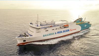  Baleària incorpora el Marie Curie a la línea Huelva-Canarias que opera junto a Fred.Olsen 
