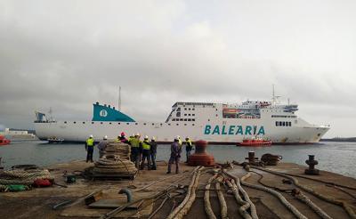  Baleària inicia los trabajos de remotorización a GNL del ferry Sicilia 