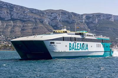Baleària retoma las conexiones de alta velocidad entre Denia y Baleares a partir del 25 de mayo Baleària retoma las conexiones de alta velocidad entre Denia y Baleares a partir del 25 de mayo