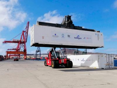 Boluda Shipping traslada dos desaladoras para el riego de cultivos en La Palma Boluda Shipping traslada dos desaladoras para el riego de cultivos en La Palma