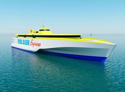 Fred. Olsen encarga dos nuevos trimaranes de alta velocidad por 126 millones de euros Fred. Olsen encarga dos nuevos trimaranes de alta velocidad por 126 millones de euros