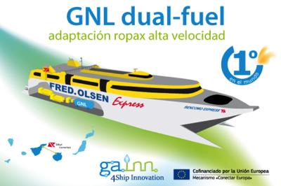 Fred. Olsen firma un contrato con Navantia para las pruebas del nuevo motor dual de su fast ferry Bencomo Express Fred. Olsen firma un contrato con Navantia para las pruebas del nuevo motor dual de su fast ferry Bencomo Express