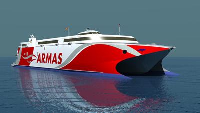 Naviera Armas encarga un nuevo fast ferry al astillero australiano Incat Naviera Armas encarga un nuevo fast ferry al astillero australiano Incat