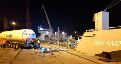 Primera maniobra de carga de GNL como combustible en el puerto de Bilbao Primera maniobra de carga de GNL como combustible en el puerto de Bilbao