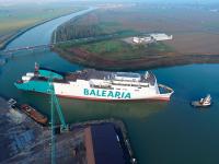  Puesto a flote el Marie Curie, segundo de los ferries a GNL de Baleària 