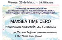 Conferencia coloquio en el Real Club de Mar de Aguete sobre el sistema de navegación Maxsea Time Cero 