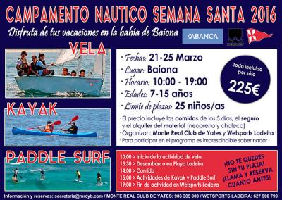 Vela, kayak y paddle surf en Baiona durante la Semana Santa Vela, kayak y paddle surf en Baiona durante la Semana Santa