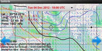 VELA, SAIL GRIB para ver la predicción meteo en tu Android