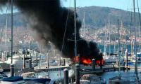 Arde el yate del ex futbolista Michel Salgado, en su amarre de una marina de la Ría de Vigo