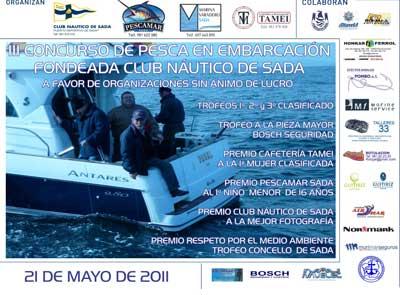 III CONCURSO DE PESCA EN EMBARCACION FONDEADA CLUB NAUTICO DE SADA III CONCURSO DE PESCA EN EMBARCACION FONDEADA CLUB NAUTICO DE SADA
