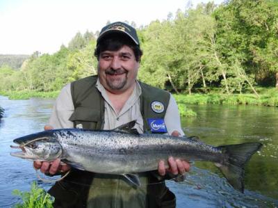 En Galicia rompen el saco. La campaña salmonera arranca con 5 ejemplares pescados en el coto salmonero de Ximonde y otro en Sinde 