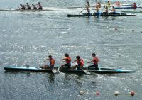 El Club Piragüismo As Torres-Romería Vikinga de Catoira se proclamó campeón de la Travesía Ría de Aldán para K-4 y C-4