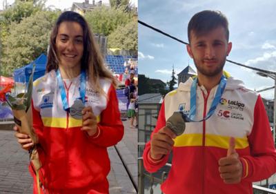 Medallas de plata para Ainhoa Lameiro y Luis Fernandez en el mundial de slalom.