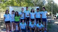 El club escuela de piragüismo de Pontevedra firma el doblete en la regata de A Veiga.