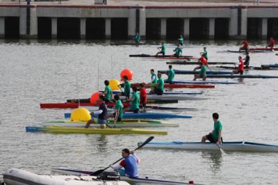 El Náutico Sevilla, sede de la VIa edicion  de la Regata Iinterclubes de piragüismo