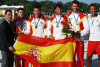 España logra en la última jornada una medalla de plata en categoría olímpica y el oro en el relevo K-1 200 masculino