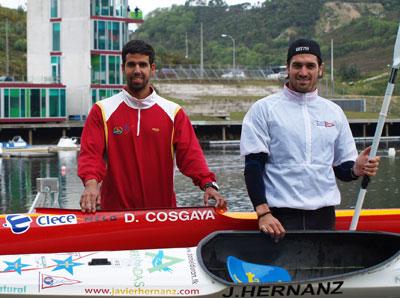 Hernanz y Cosgaya en K-2 y Bouza y Fernández en C-2 navegan hacia Londres 2012 Hernanz y Cosgaya en K-2 y Bouza y Fernández en C-2 navegan hacia Londres 2012
