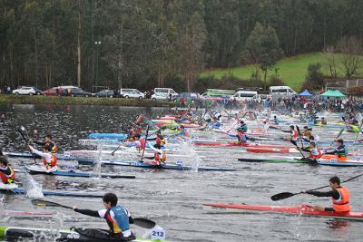 Kayak Tudense y Breogán de O Grove vencedores en senior Kayak Tudense y Breogán de O Grove vencedores en senior