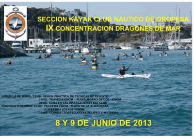 Empieza la cuenta atrás para la IX Concentración de Dragones de Mar en el CN Oropesa Empieza la cuenta atrás para la IX Concentración de Dragones de Mar en el CN Oropesa