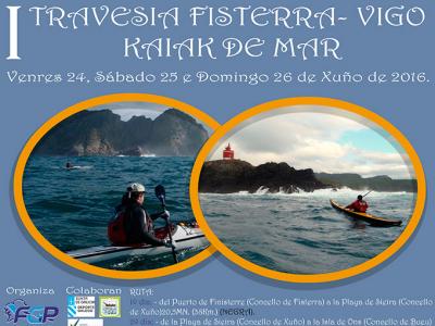 La FG de Piragüismo junto con el Club Kayak de Mar Illas Atlánticas organiza la I Travesía Fisterra – Vigo.
