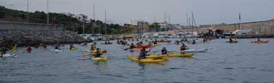 Más de 60 Kayaks de mar se dieron cita en la VII Concentración de los Dragones de Mar del CN Oropesa
