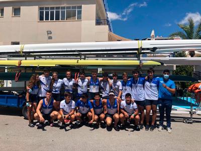 El RCN Torrevieja consigue cinco oros y tres platas en el campeonato autonómico de remo olímpico