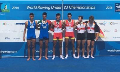 España, medalla de oro en el Campeonato del Mundo Sub23 en 2x peso ligero masculino España, medalla de oro en el Campeonato del Mundo Sub23 en 2x peso ligero masculino