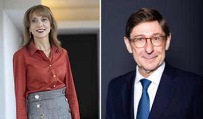 Eva Ferreira y José Ignacio Goirigolzarri, madrina y padrino del Desafío de la 43ª Regata Ingenieros-Deusto Eva Ferreira y José Ignacio Goirigolzarri, madrina y padrino del Desafío de la 43ª Regata Ingenieros-Deusto