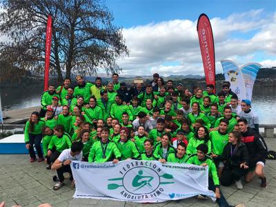 La selección andaluza de remo, campeona de España