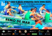  Open Ciudad de Málaga y Campeonato de Andalucía de remo de mar, con 250 remeros de España, Alemania y Estados Unidos